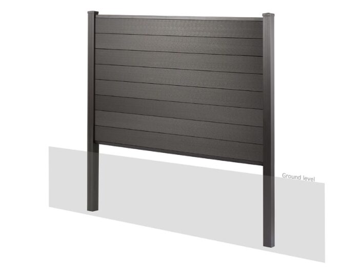 Composite 1.2m/1.8m Fence with Ground Level & No Baseplate