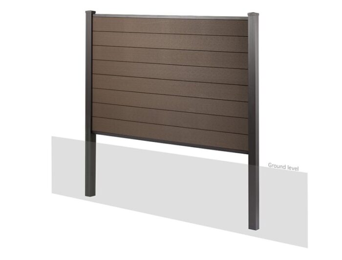 Composite 1.2m/1.8m Fence with Ground Level & No Baseplate - Image 2