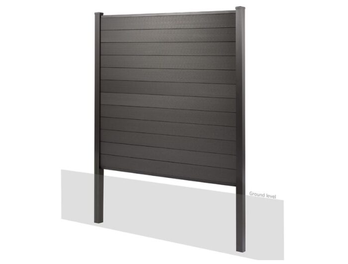 Composite 1.2m/1.8m Fence with Ground Level & No Baseplate - Image 4