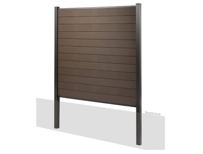 Composite 1.2m/1.8m Fence with Ground Level & No Baseplate - Image 5