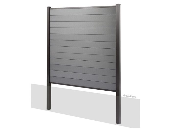 Composite 1.2m/1.8m Fence with Ground Level & No Baseplate - Image 6