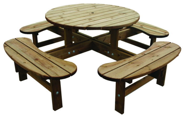 Round Picnic Table (8 Person)