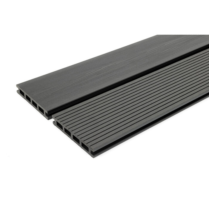 Hollow Charcoal Grooved And Woodgrain